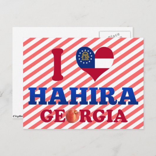 Ik hou van Hahira, Georgia Briefkaart (Voorkant / Achterkant)