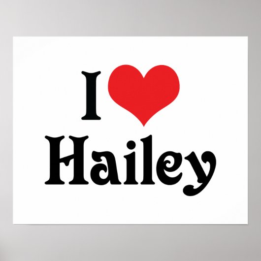 Ik hou van Hailey Poster (Voorkant)