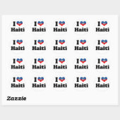 Ik hou van HAITI 2 Ronde Sticker (Vel)