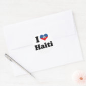 Ik hou van HAITI 2 Ronde Sticker (Envelop)