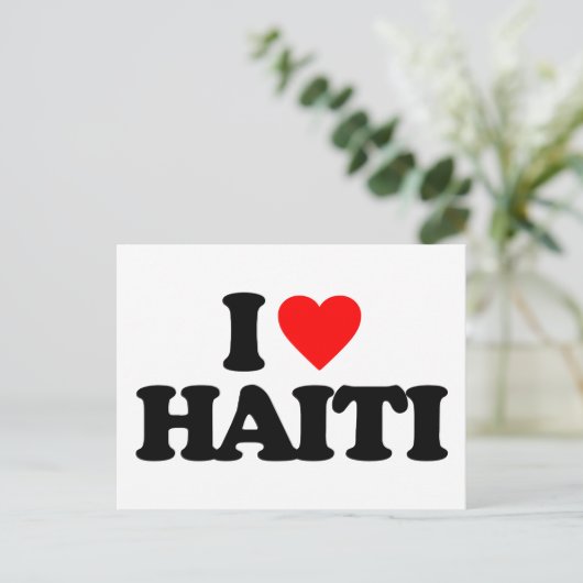 Ik hou van HAITI Briefkaart (Staand voorkant)