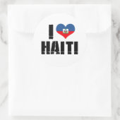 Ik hou van HAITI Ronde Sticker (Tas)