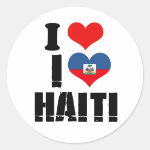 Ik hou van HAITI Ronde Sticker