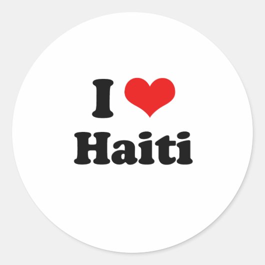Ik hou van HAITI Ronde Sticker (Voorkant)