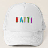 Ik hou van Haïti Trucker Pet (Voorkant)
