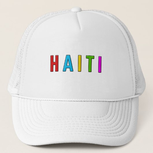 Ik hou van Haïti Trucker Pet (Voorkant)