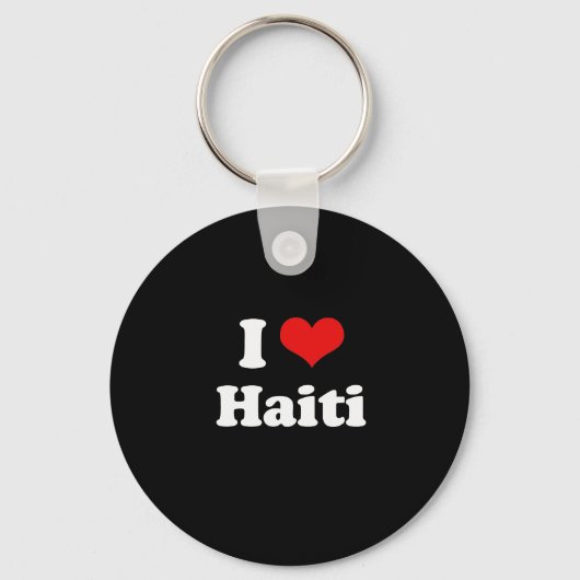 Ik hou van Haïti Tshirt Sleutelhanger (Voorkant)