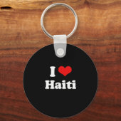 Ik hou van Haïti Tshirt Sleutelhanger (Voorkant)