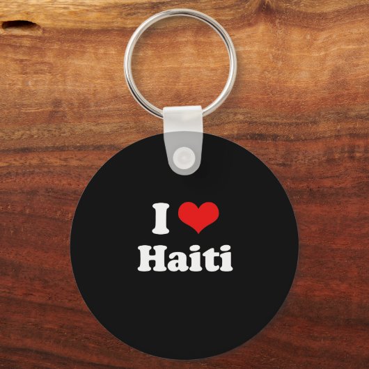 Ik hou van Haïti Tshirt Sleutelhanger (Voorkant)