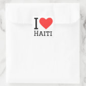 Ik hou van Haïti Vierkante Sticker (Tas)