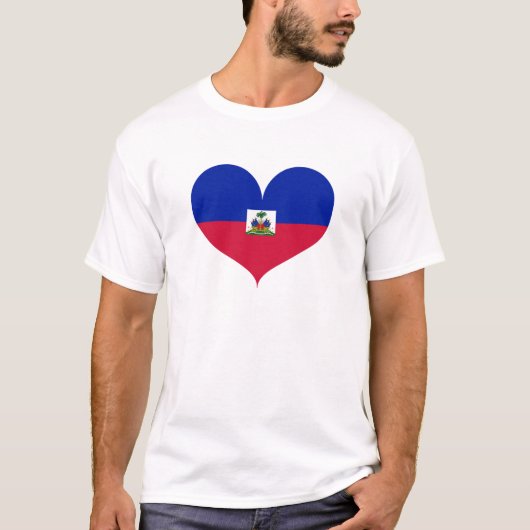 Ik hou van Haïti vlag T-shirt (Voorkant)