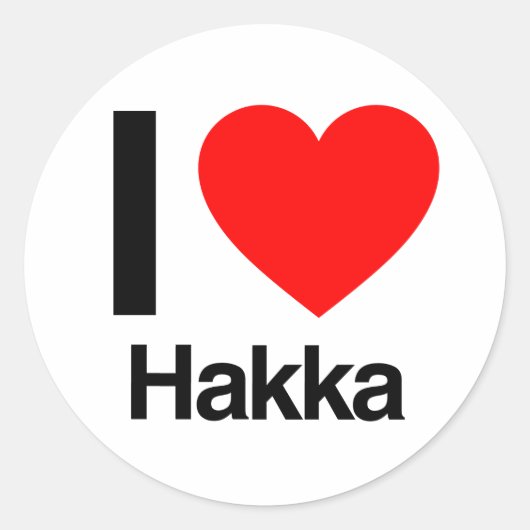 ik hou van hakka ronde sticker (Voorkant)