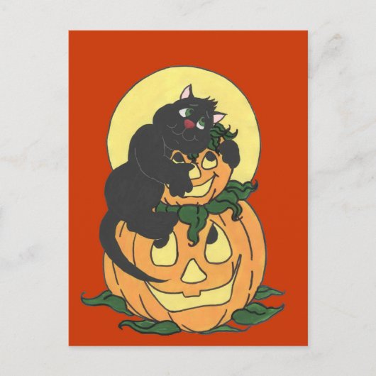 Ik hou van Halloween Cat Briefkaart (Voorkant)