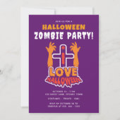 Ik hou van Halloween Creepy Zombie Hands Party Kaart (Voorkant)