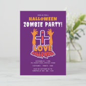 Ik hou van Halloween Creepy Zombie Hands Party Kaart (Staand voorkant)