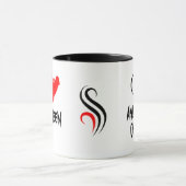 Ik hou van Halloween en Black Coffee Funny custom Mok (Midden)