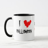 Ik hou van Halloween en Black Coffee Funny custom Mok (Links)