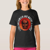 IK HOU VAN HALLOWEEN EN MISSCHIEN 3 MENSEN T-SHIRT (Voorkant)