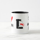 Ik hou van Halloween en zwarte koffie aanpasbaar Mok (Midden)