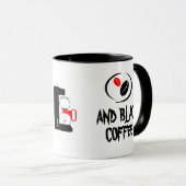 Ik hou van Halloween en zwarte koffie aanpasbaar Mok (Voorkant rechts)