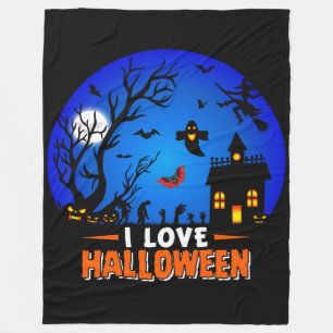 Ik hou van Halloween Fleece Deken