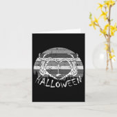 Ik hou van Halloween Funny Bone Hands Skull Heart  Kaart (Gele Bloem)