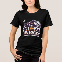 Ik hou van Halloween Ghost Vrouwen T-Shirt