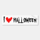 Ik hou van Halloween grappig aanpasbaar Bumpersticker (Voorkant)
