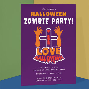 Ik hou van Halloween Griezels Zombie Handen Feest Kaart