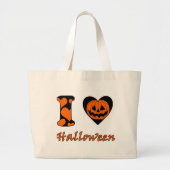 Ik hou van Halloween Grote Tote Bag (Voorkant)