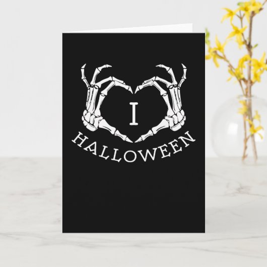 Ik hou van Halloween Kaart (Gele Bloem)