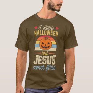 Ik hou van Halloween, maar Jezus komt op de eerste T-shirt
