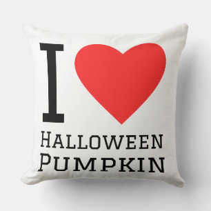 Ik hou van Halloween pompoen Kussen