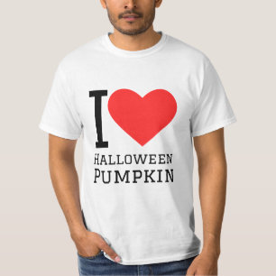 Ik hou van Halloween pompoen T-shirt