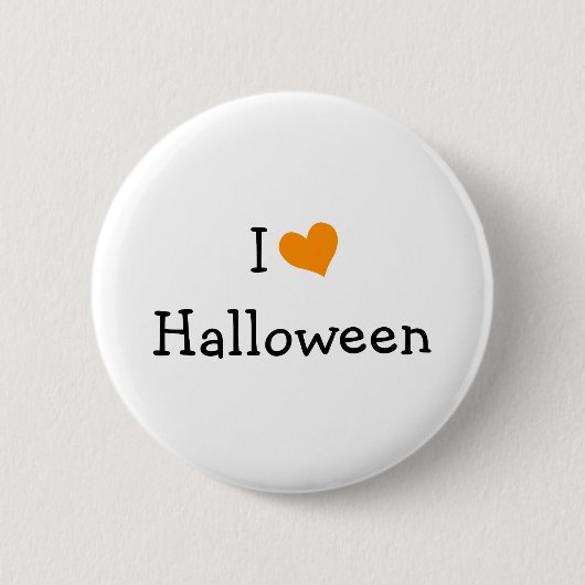Ik hou van Halloween Ronde Button 5,7 Cm (Voorkant)