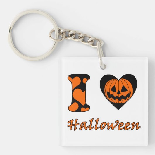 Ik hou van Halloween Sleutelhanger (voorkant)