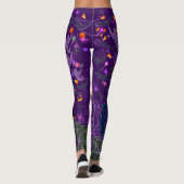 Ik hou van Halloween Spooky Witch Paarse Leggings (Achterkant)