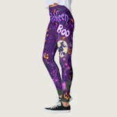Ik hou van Halloween Spooky Witch Paarse Leggings (Links)