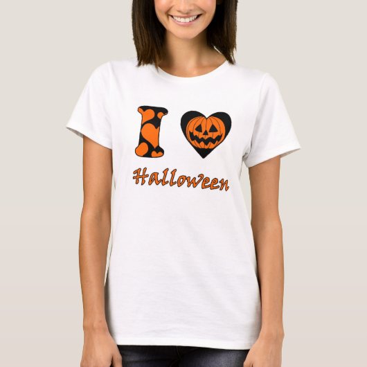 Ik hou van Halloween T-shirt (Voorkant)
