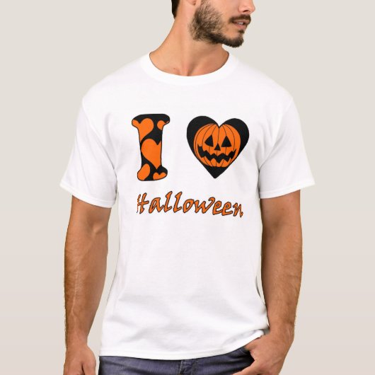 Ik hou van Halloween T-shirt (Voorkant)