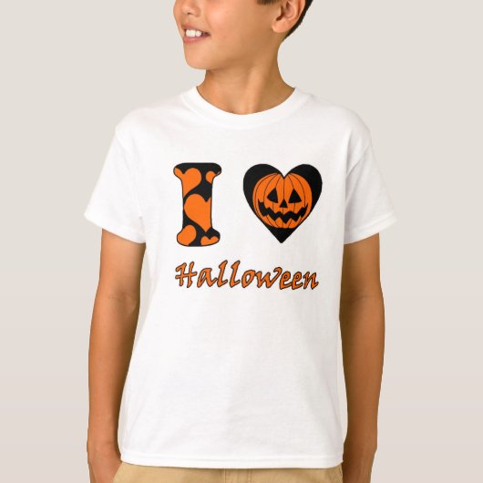 Ik hou van Halloween T-shirt (Voorkant)