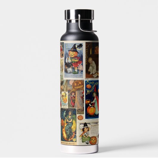 Ik hou van Halloween  Wenskaarten Collage Waterfles (Links)