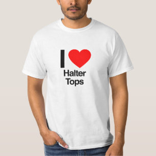 Ik hou van halter topjes t-shirt