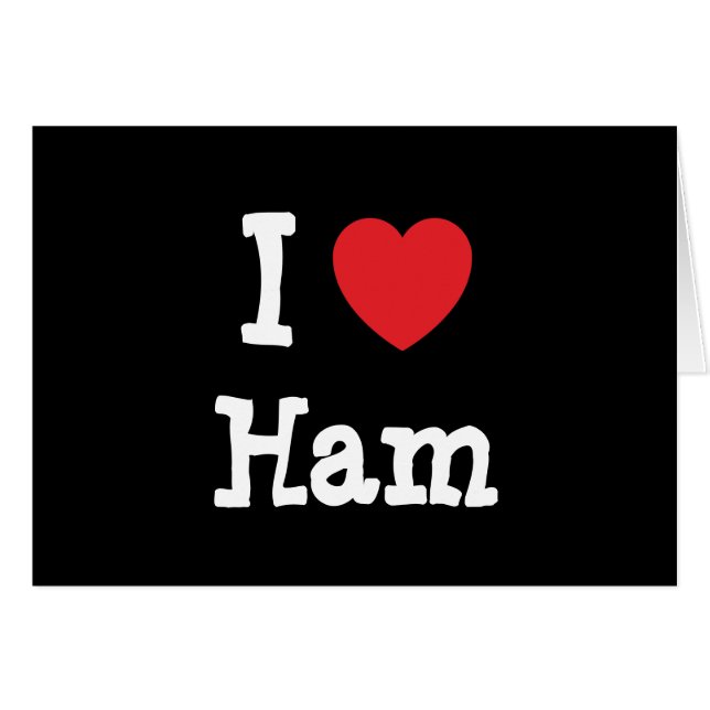 Ik hou van Ham hart T-Shirt (Voorkant Horizontaal)