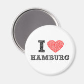 Ik hou van Hamburg Magneet (Voorkant / Achterkant)
