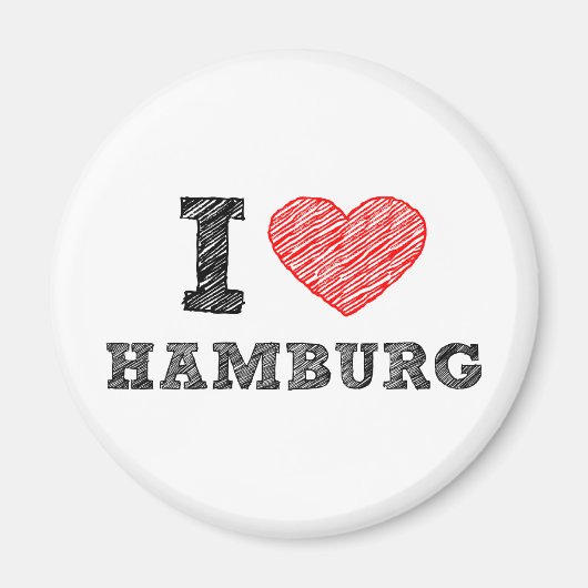 Ik hou van Hamburg Magneet (Voorkant)