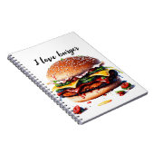 Ik hou van hamburger notitieboek (Rechterzijde)