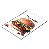 Ik hou van hamburger notitieboek (Linkerzijde)