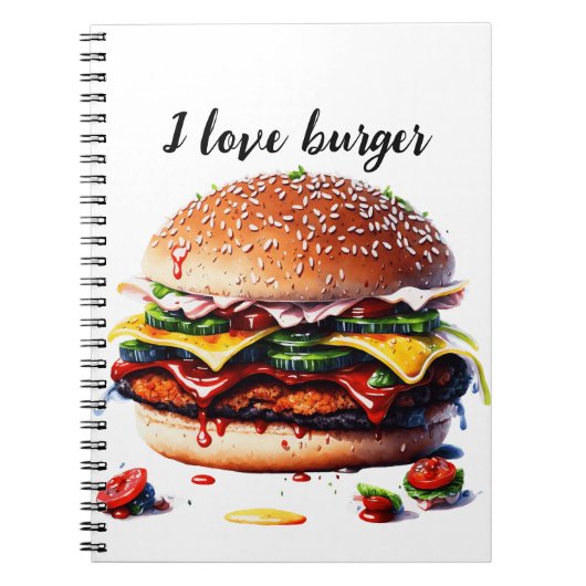Ik hou van hamburger notitieboek (Voorkant)