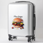 Ik hou van hamburger sticker (Koffer)